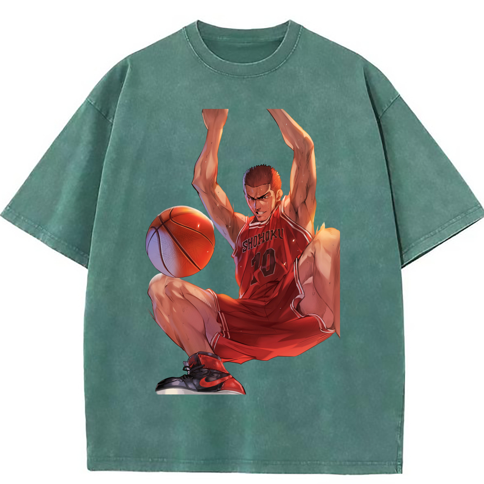（画像用） SLAM DUNK／スラムダンク 綿100% ヴィンテージ風 半袖Tシャツ（フロントプリント）